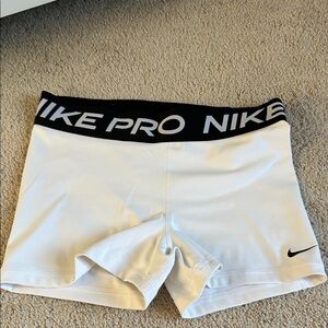 Nike Women's White Athletic Shorts